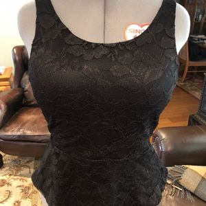 Express Lace Peplum Top